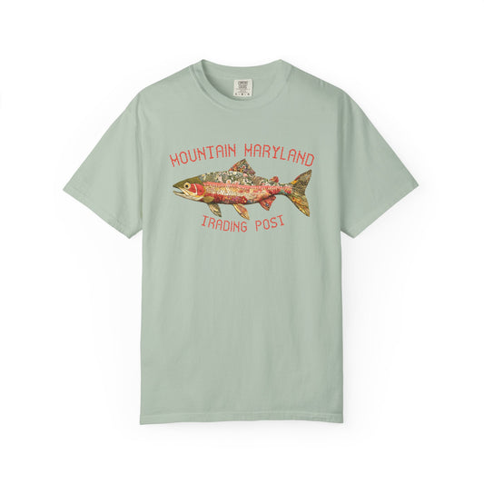 Quilted Rainbow Trout - Unisex Garment-Dyed Tee Shirt