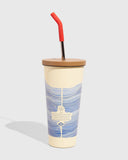 24 oz Insulated Steel Straw Tumbler: Seafoam