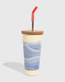 24 oz Insulated Steel Straw Tumbler: Seafoam