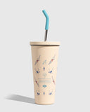 24 oz Insulated Steel Straw Tumbler: Seafoam