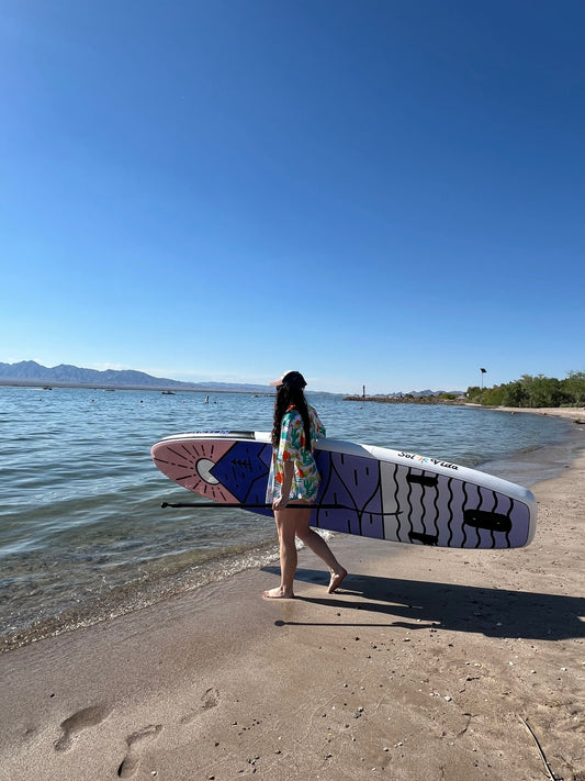 VidaGlide Canyon Pack: 10' 6'' Inflatable Paddle Board + Paddle, Pump, Detachable Fin, & Carrying Case