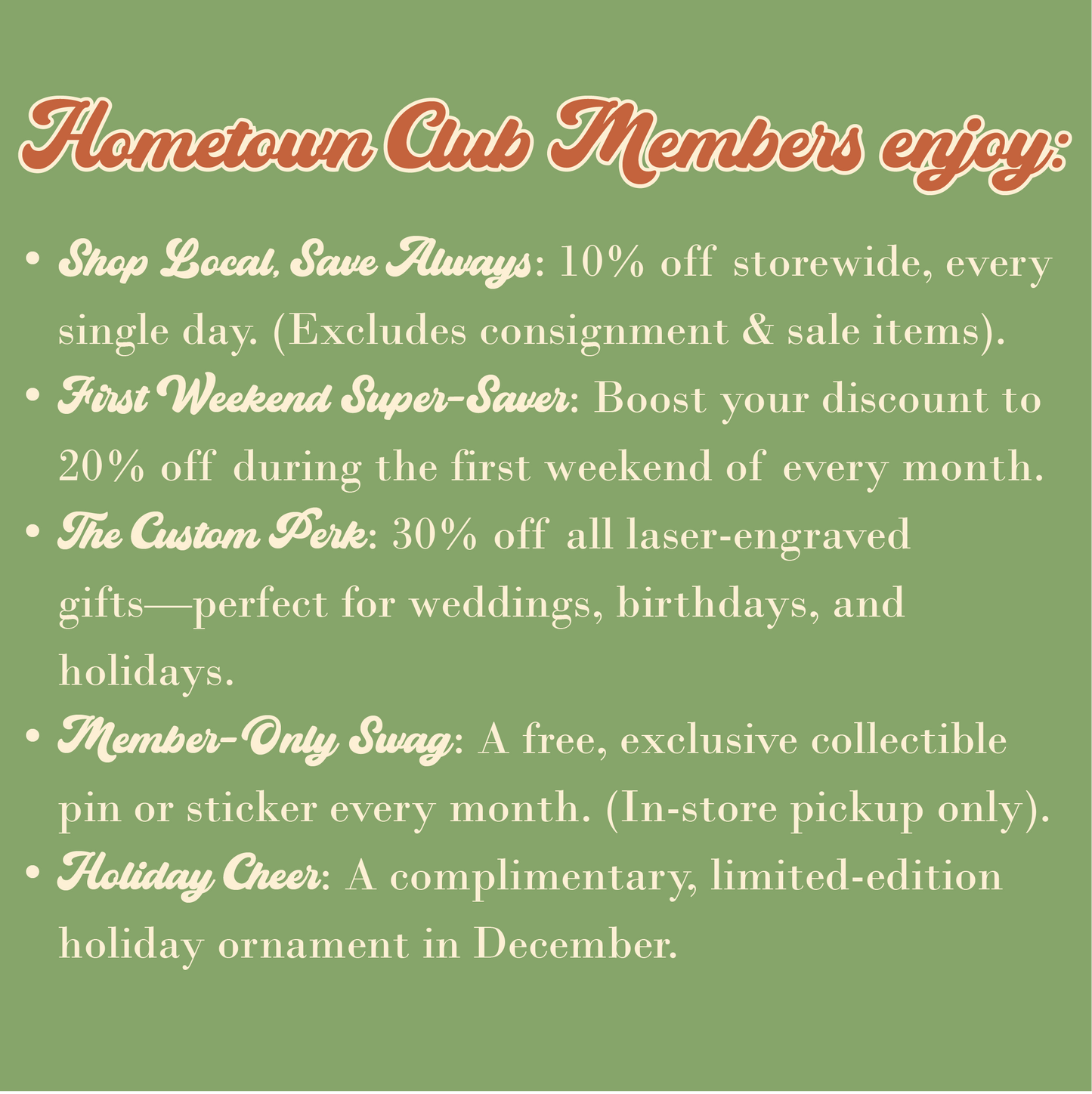 Hometown Club Membership