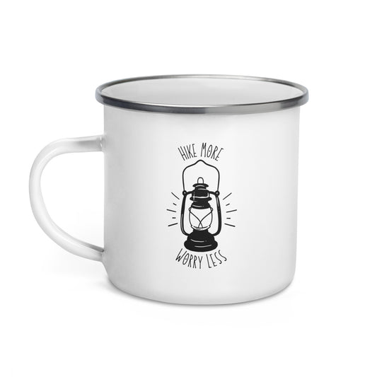 Hike More Worry Less - Enamel Mug
