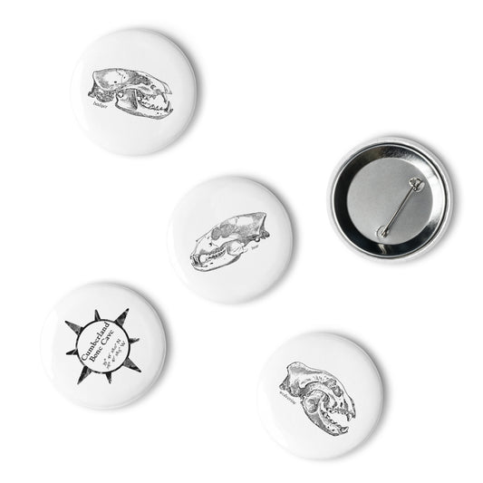 Cumberland Bone Cave - Set of 5 Pin Buttons