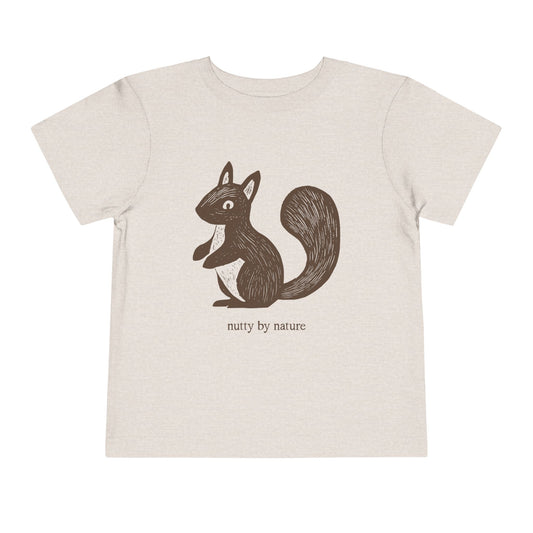'Nutty by nature' Squirrel - Toddler Tee