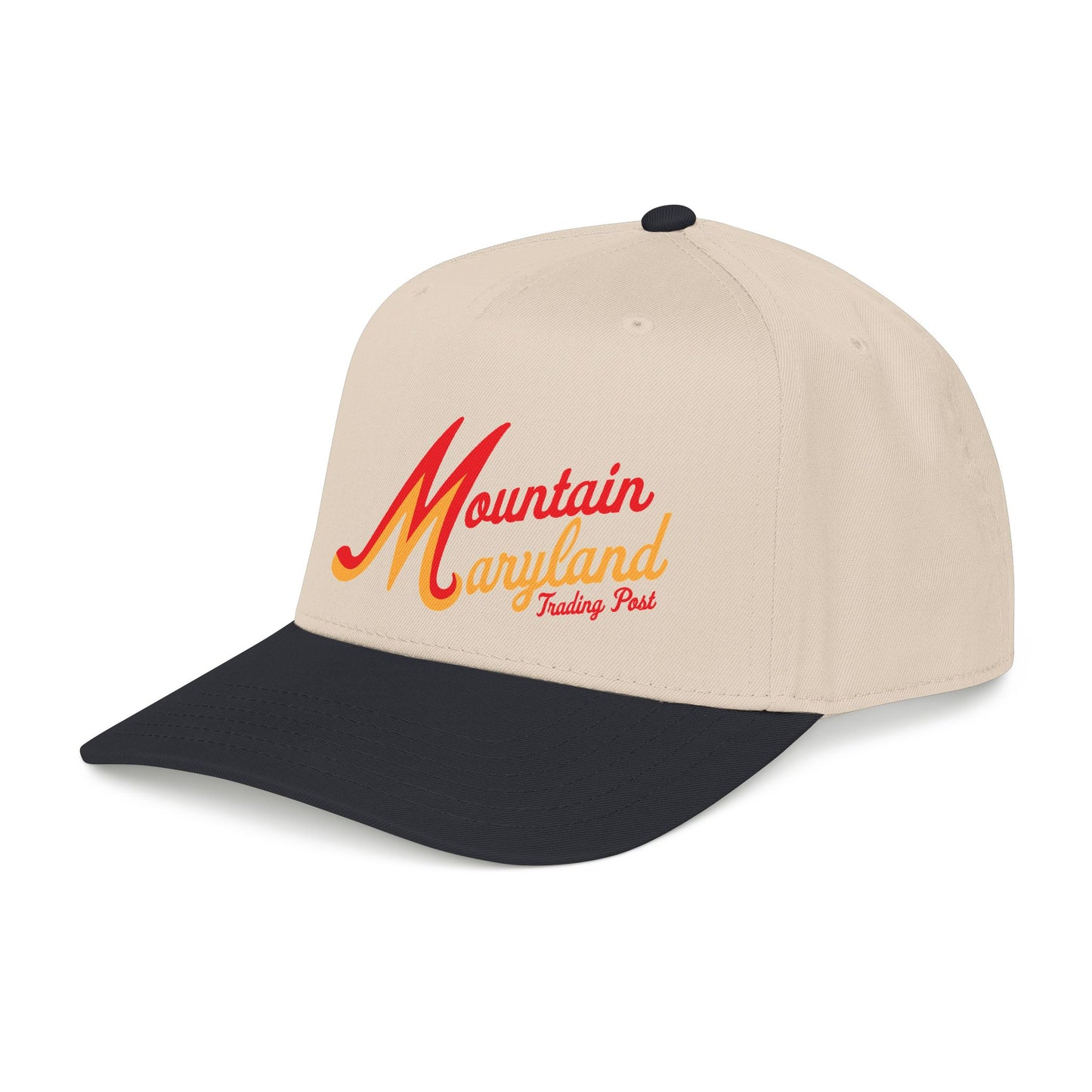 Mountain Maryland Lettermark — Retro Script Baseball Cap