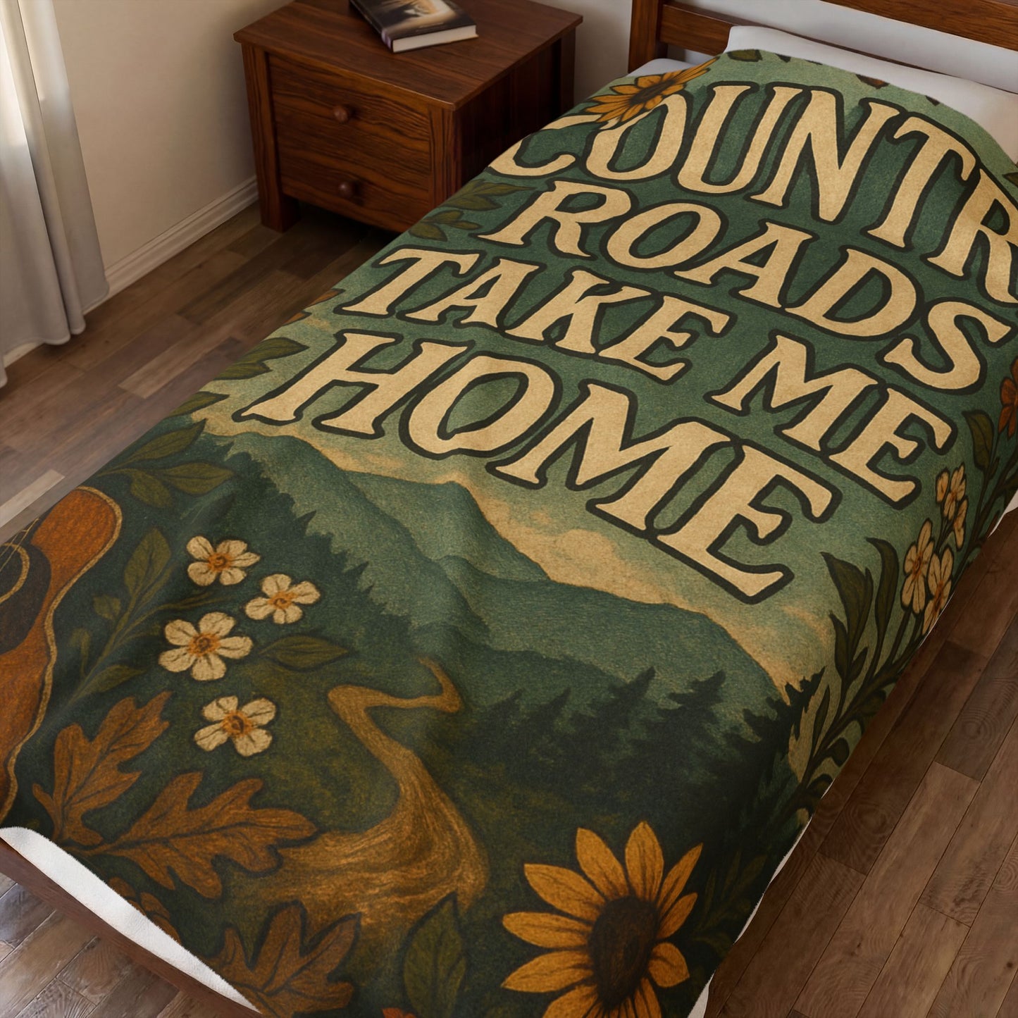Country Roads Take Me Home - Velveteen Plush Blanket