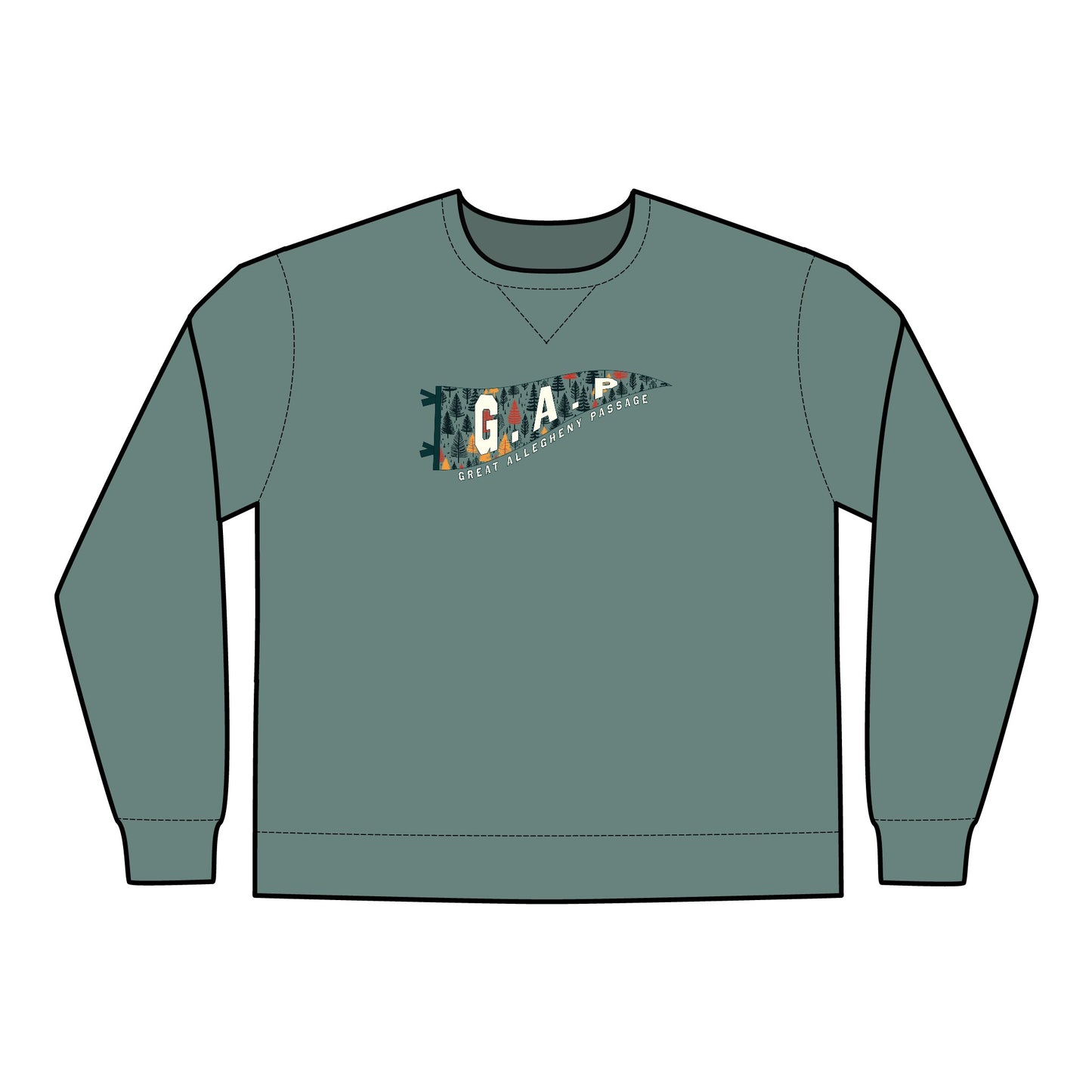 GAP Pennant - Unisex ComfortWash® Garment Dyed Crewneck Sweatshirt