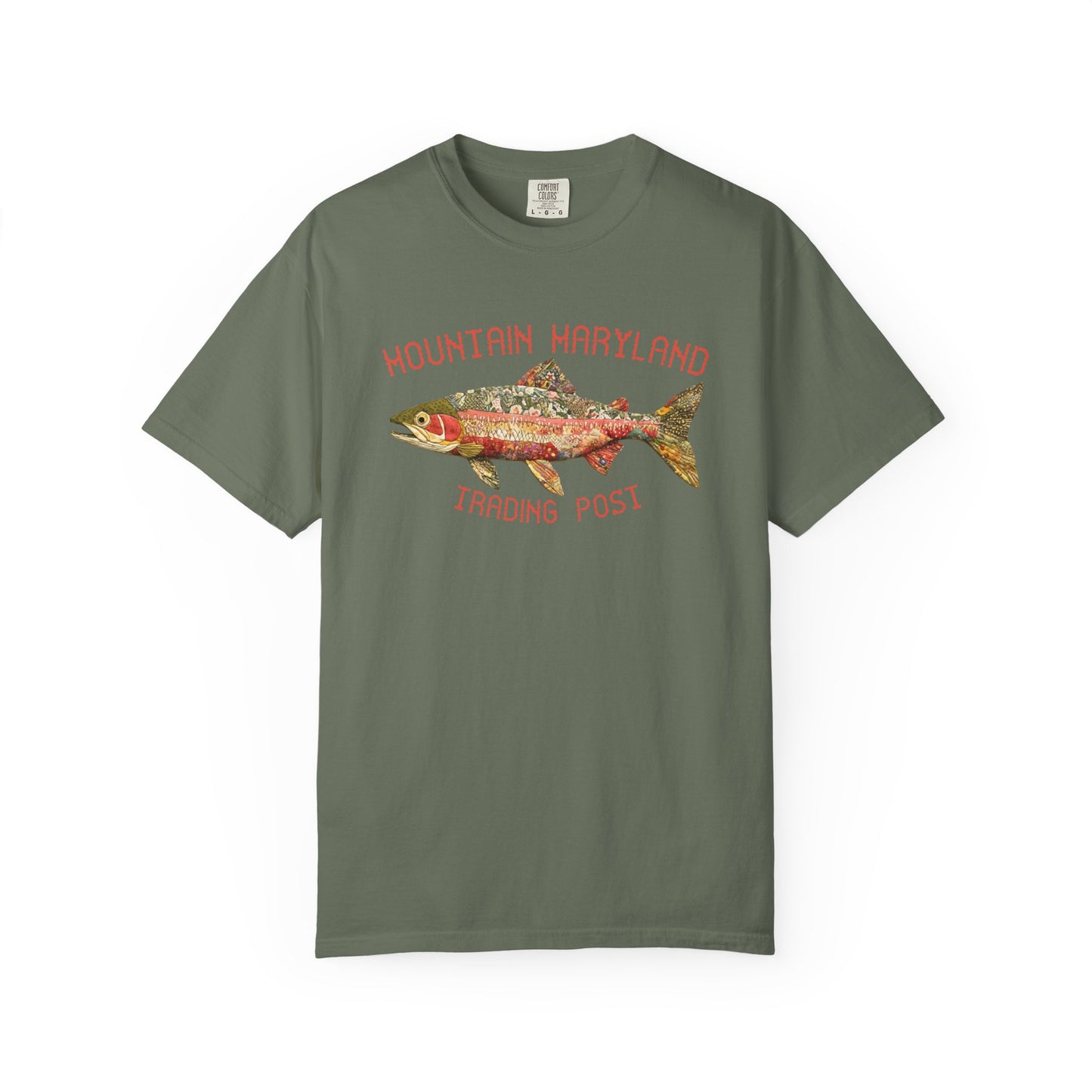 Quilted Rainbow Trout - Unisex Garment-Dyed Tee Shirt