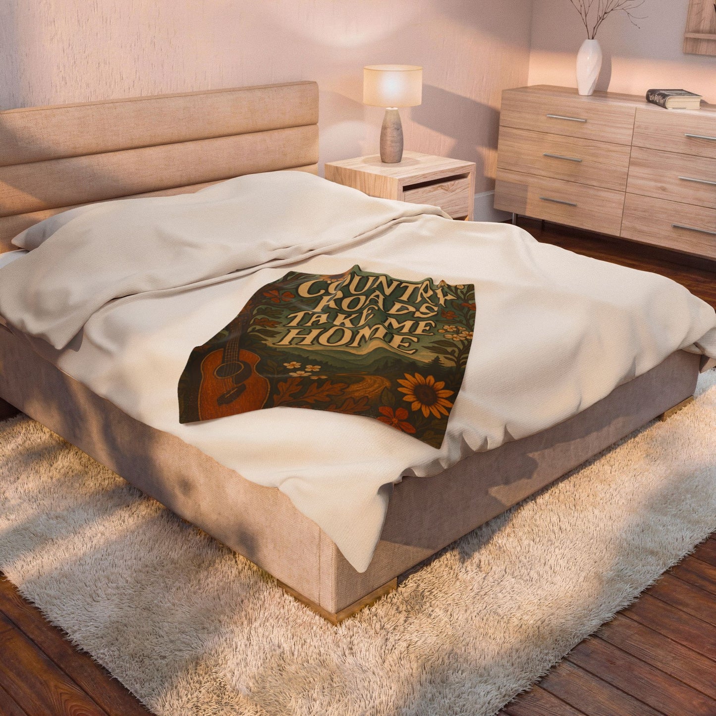 Country Roads Take Me Home - Velveteen Plush Blanket