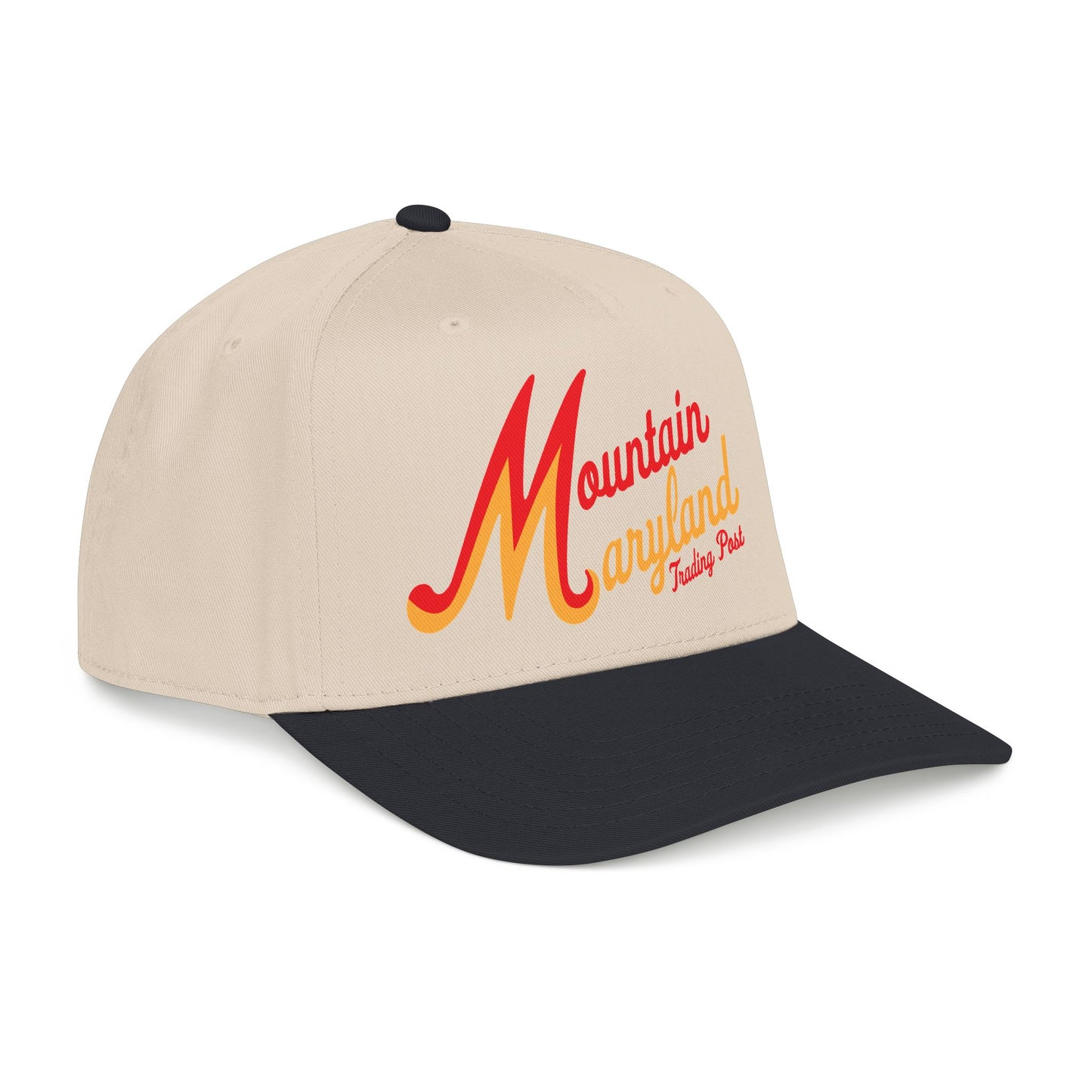 Mountain Maryland Lettermark — Retro Script Baseball Cap
