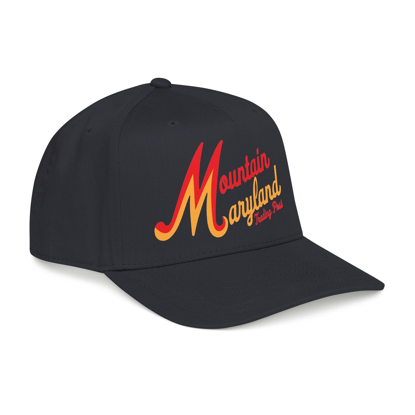 Mountain Maryland Lettermark — Retro Script Baseball Cap