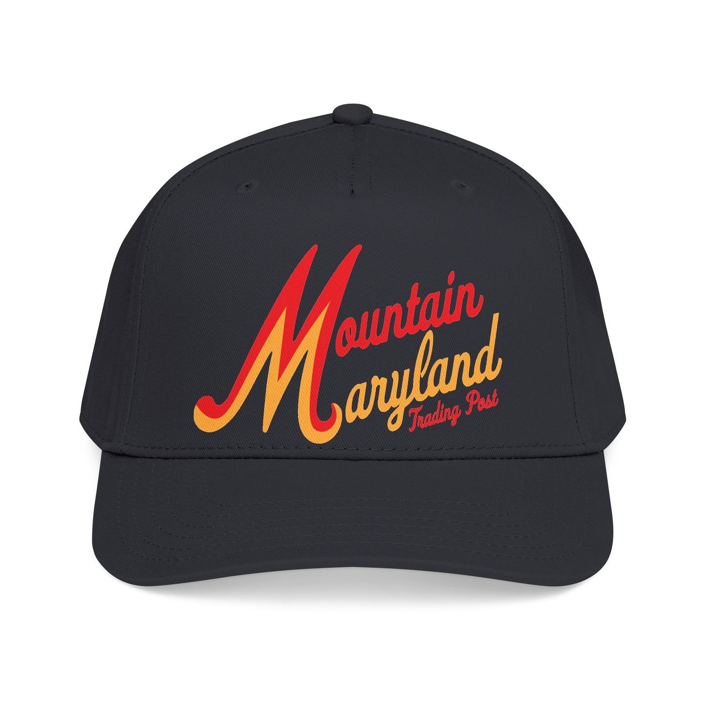 Mountain Maryland Lettermark — Retro Script Baseball Cap