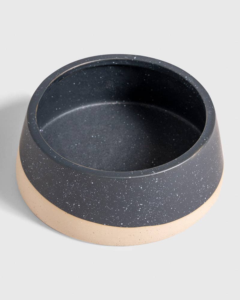 Stoneware Dog Bowl: WHITE