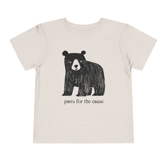 'Paws for the Cause' Bear - Toddler Tee