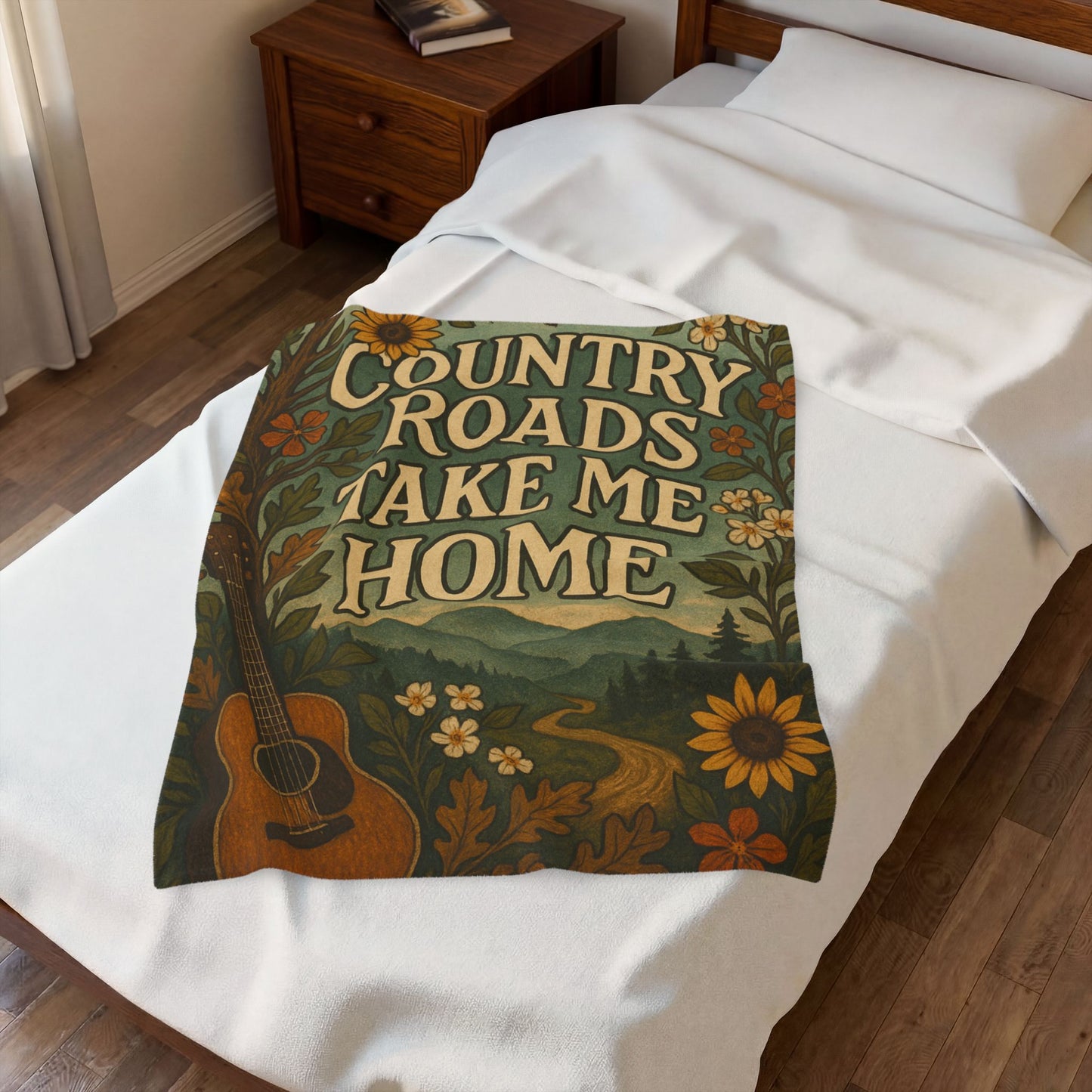 Country Roads Take Me Home - Velveteen Plush Blanket