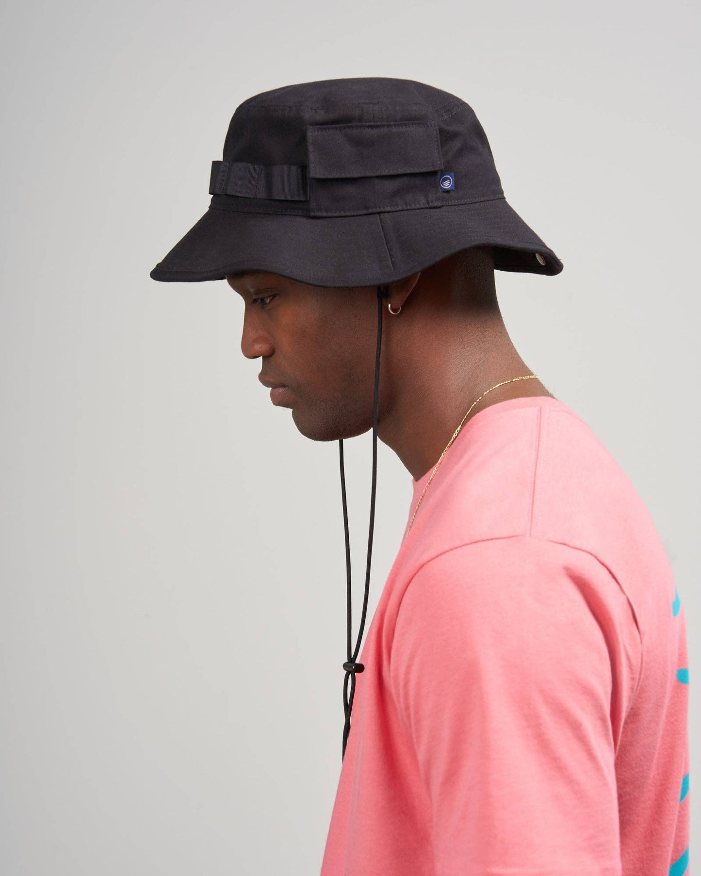 Organic Bucket Stash Hat: Sky Blue