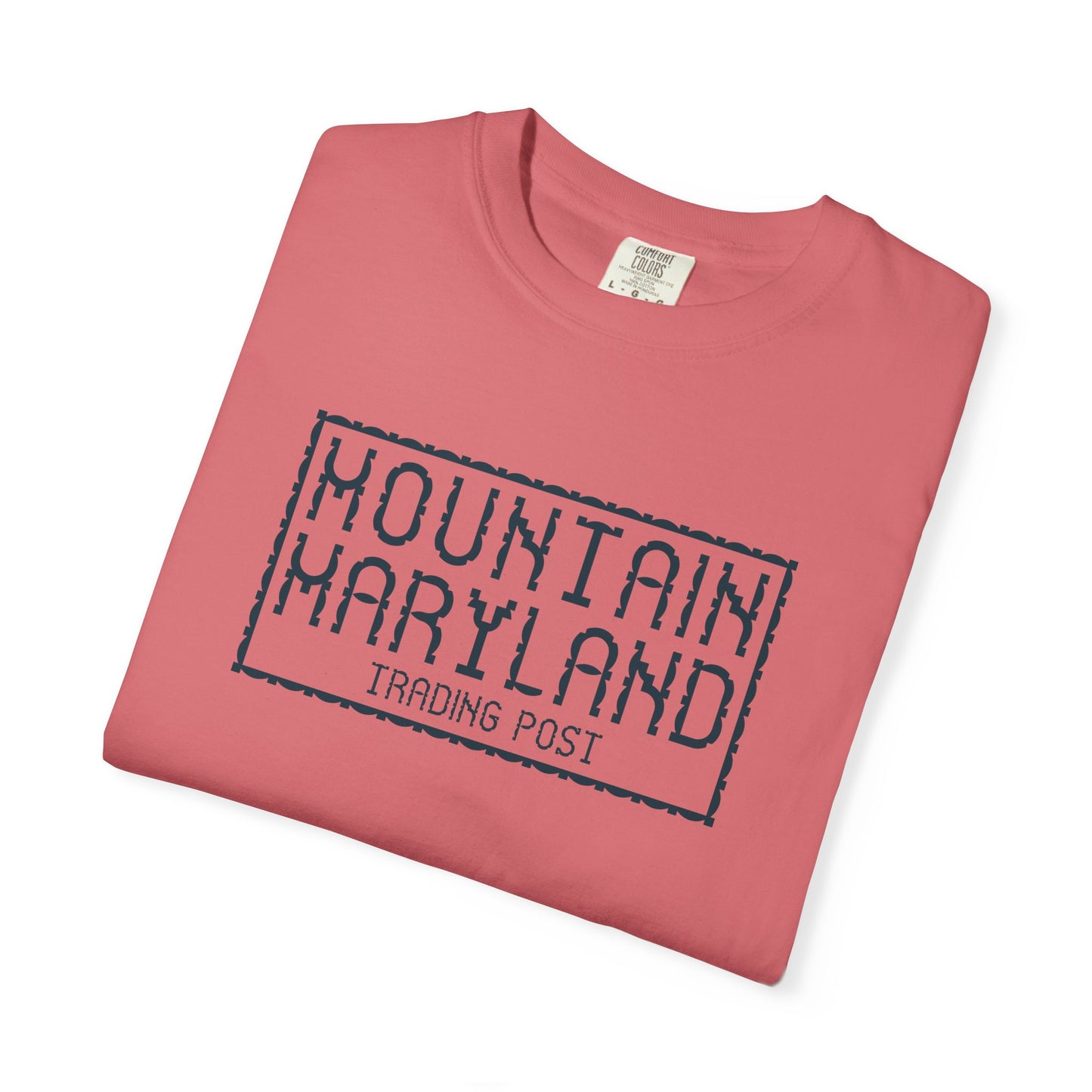 Mountain Maryland Trading Post Quilt - Unisex Garment-Dyed T-Shirt