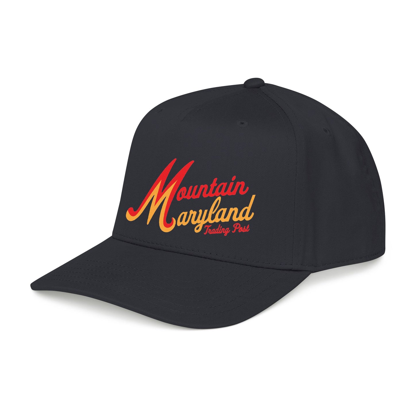 Mountain Maryland Lettermark — Retro Script Baseball Cap