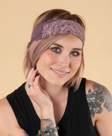 Mauve Mandala Boho Headband