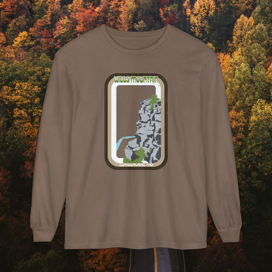 Wills Mountain - Unisex Garment-Dyed Long Sleeve T-Shirt