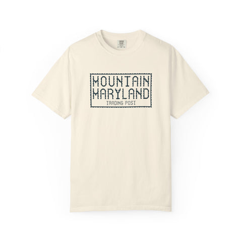 Mountain Maryland Trading Post Quilt - Unisex Garment-Dyed T-Shirt