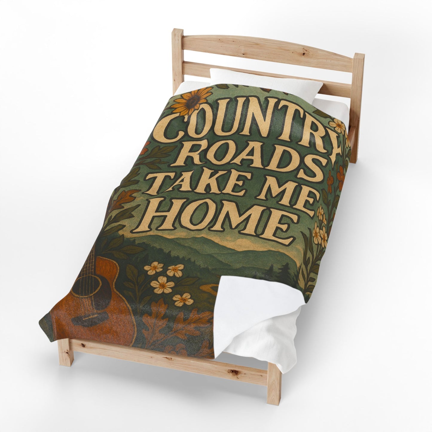 Country Roads Take Me Home - Velveteen Plush Blanket