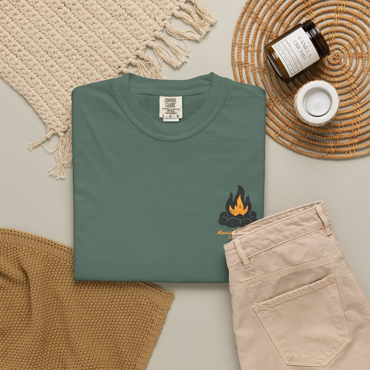 "Good Days Get Better Around the Campfire" - Unisex Garment-Dyed Tee