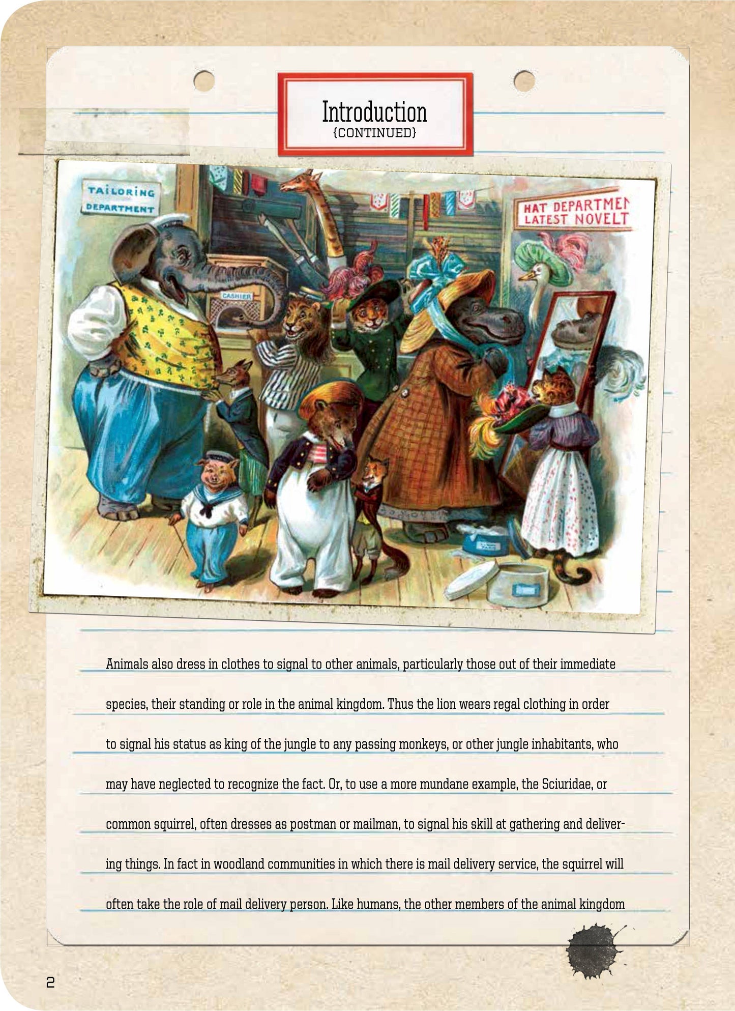 A Field Guide To Well Dressed Animals- Vintage Picture Book