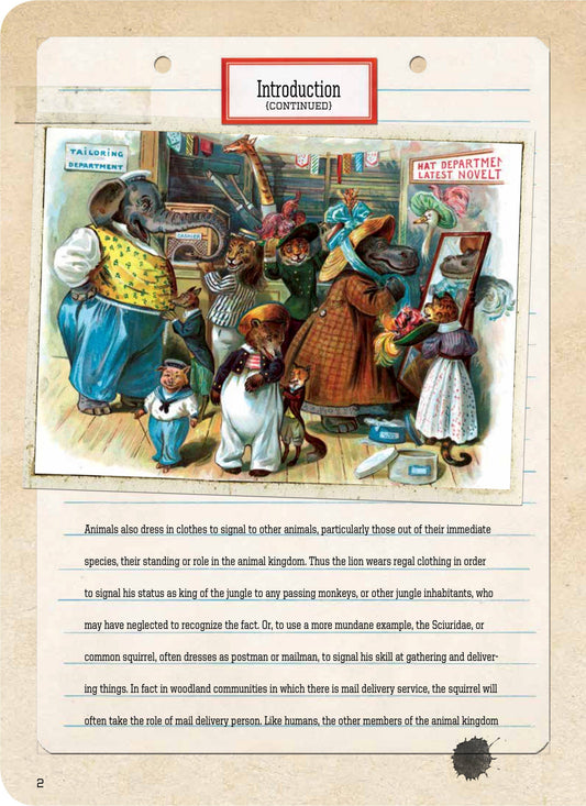 A Field Guide To Well Dressed Animals- Vintage Picture Book