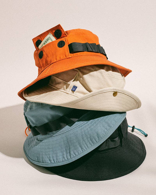 Organic Bucket Stash Hat: Sky Blue