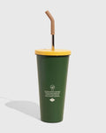 24 oz Insulated Steel Straw Tumbler: Eggshell - Waves