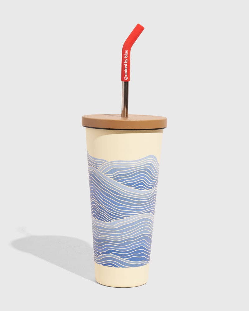 24 oz Insulated Steel Straw Tumbler: Seafoam