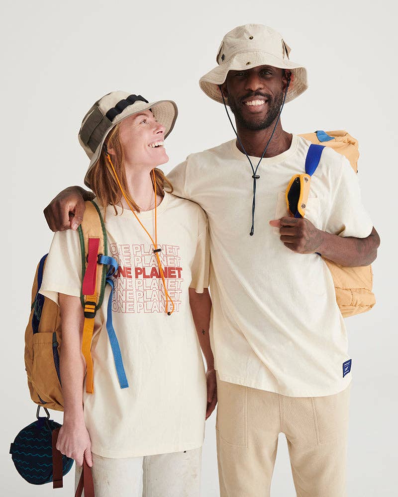 Organic Bucket Stash Hat: Sky Blue