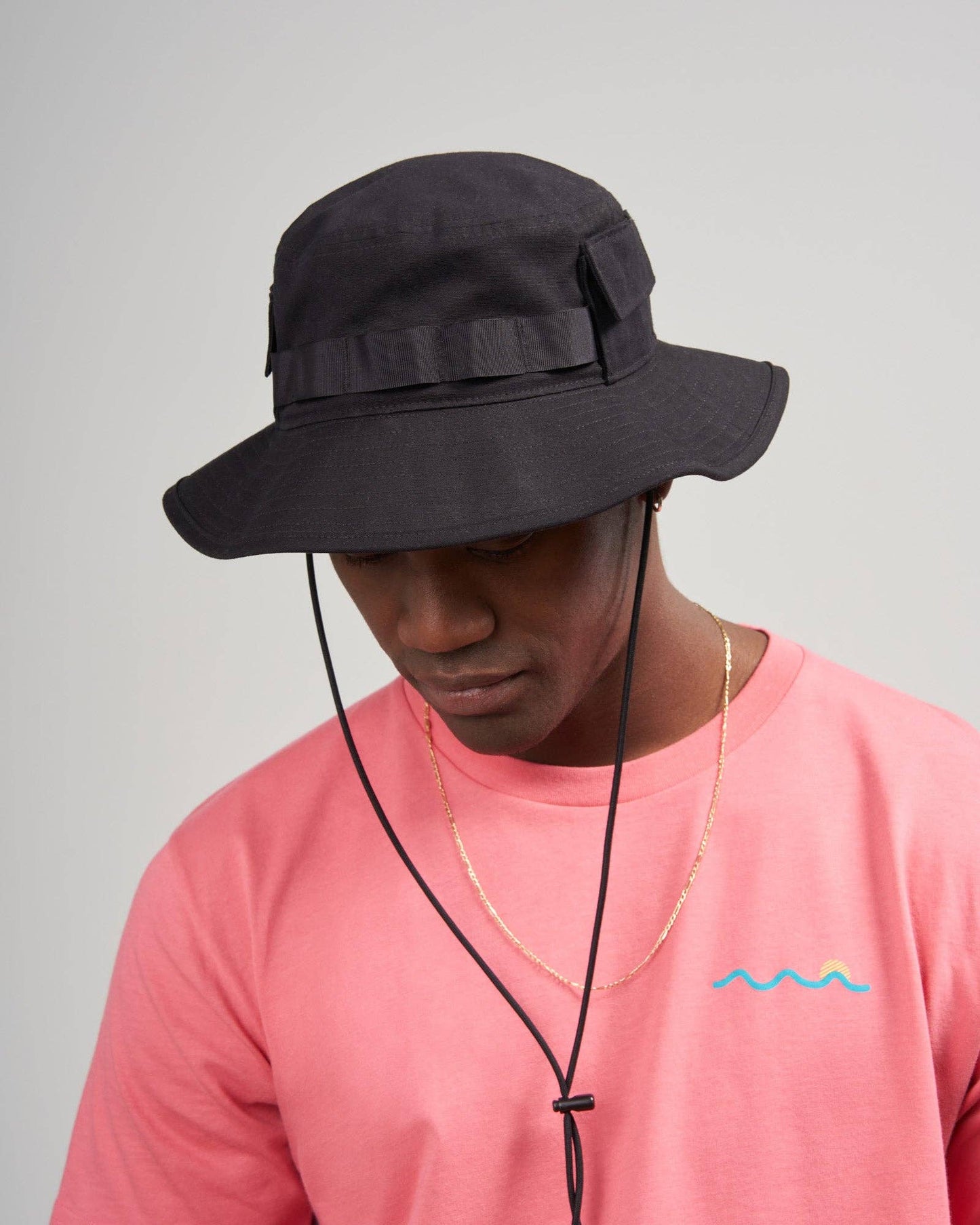 Organic Bucket Stash Hat: Sky Blue