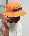 Organic Bucket Stash Hat: Tangerine