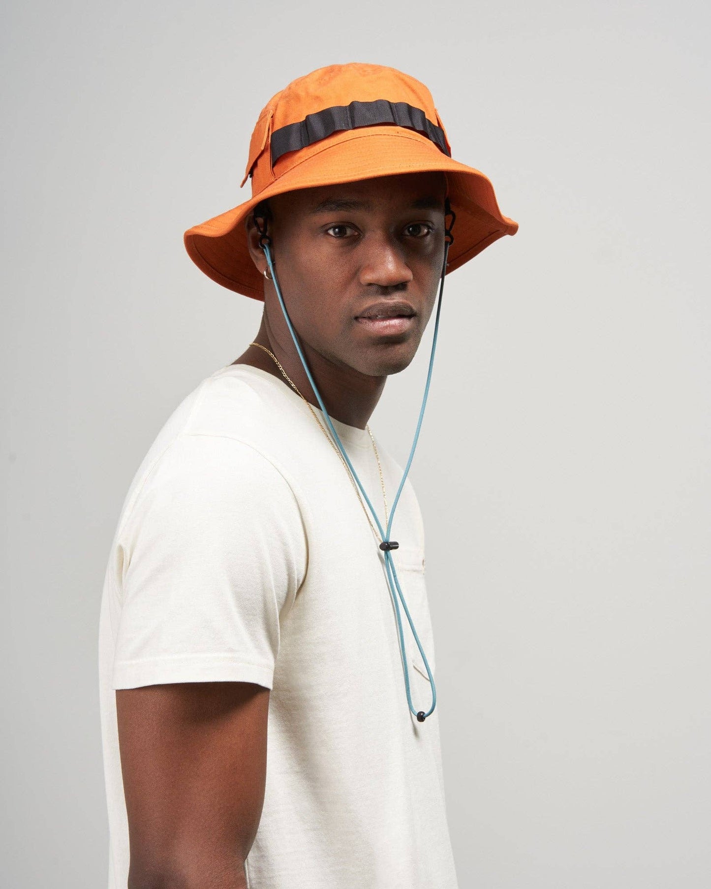 Organic Bucket Stash Hat: Sky Blue