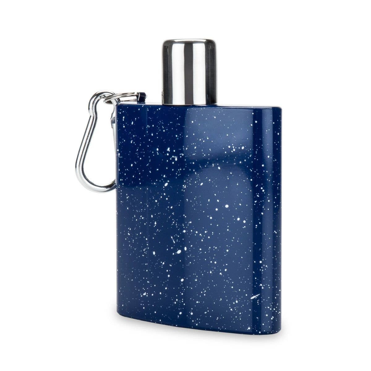 Enamel Carabiner Camping Flask