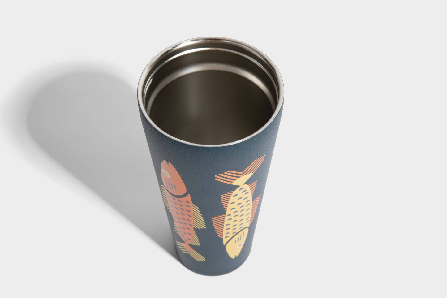 24 oz Insulated Steel Straw Tumbler: Rainstorm - Fish