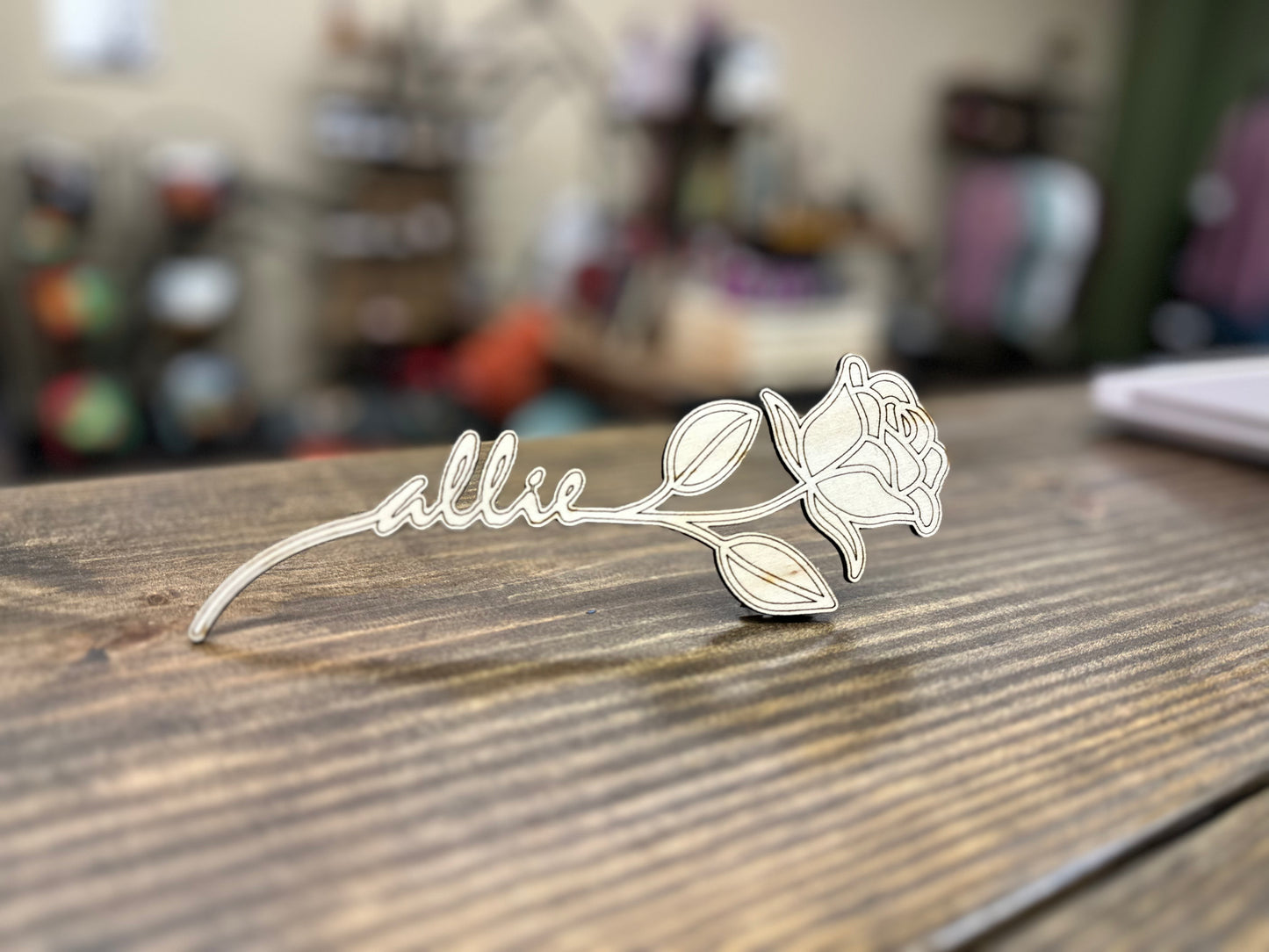 Custom Rose with Name