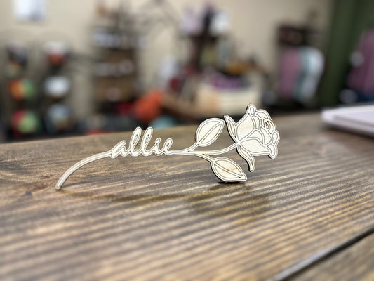 Custom Rose with Name