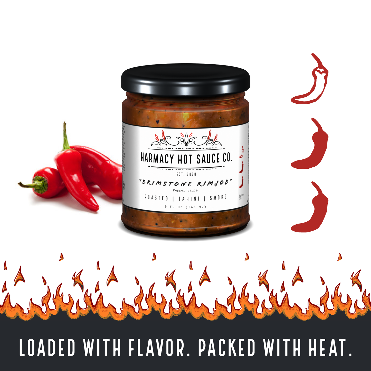 Brimstone Rimjob - Tahini & Roasted Red Pepper Sauce (9oz)