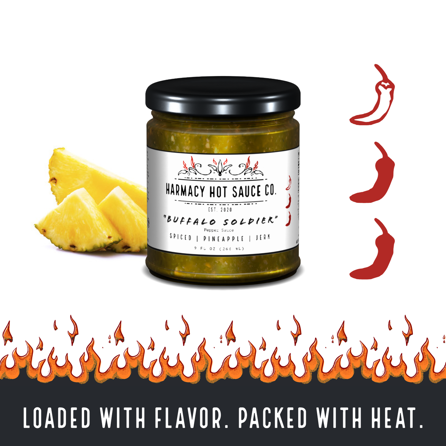 Buffalo Soldier - Grilled Pineapple Jerk Sauce (9oz)
