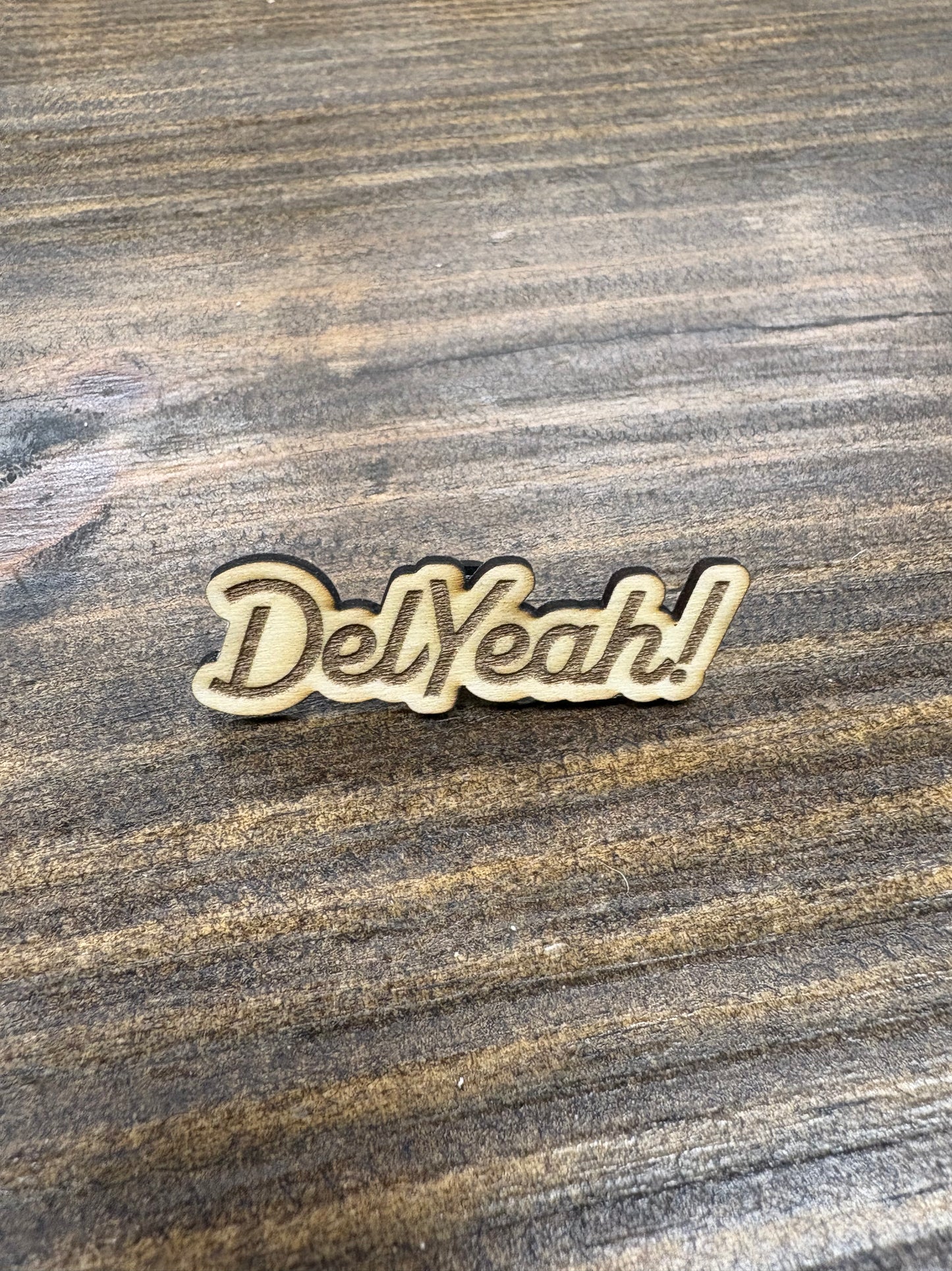 DelYeah! Wooden Pin