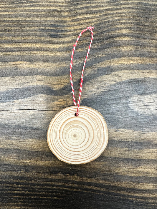 2.5 Inch Raw Wood Ornament