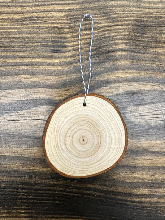 4 Inch Raw Wood Ornament