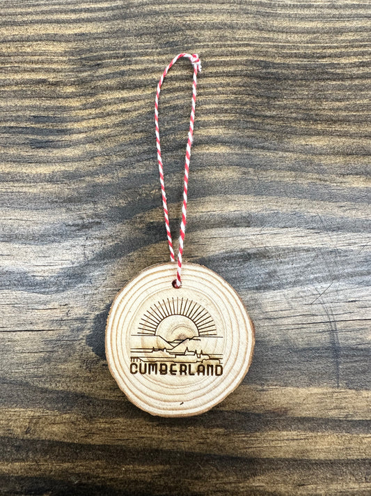 Cumberland 2.5 Inch Raw Wood Ornament