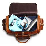 Berlin Leather Weekender Duffle Bag