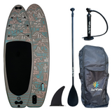 GrandSol Oasis Pack: 11' 4'' Inflatable Paddle Board + Paddle, Pump, Detachable Fin, & Carrying Case