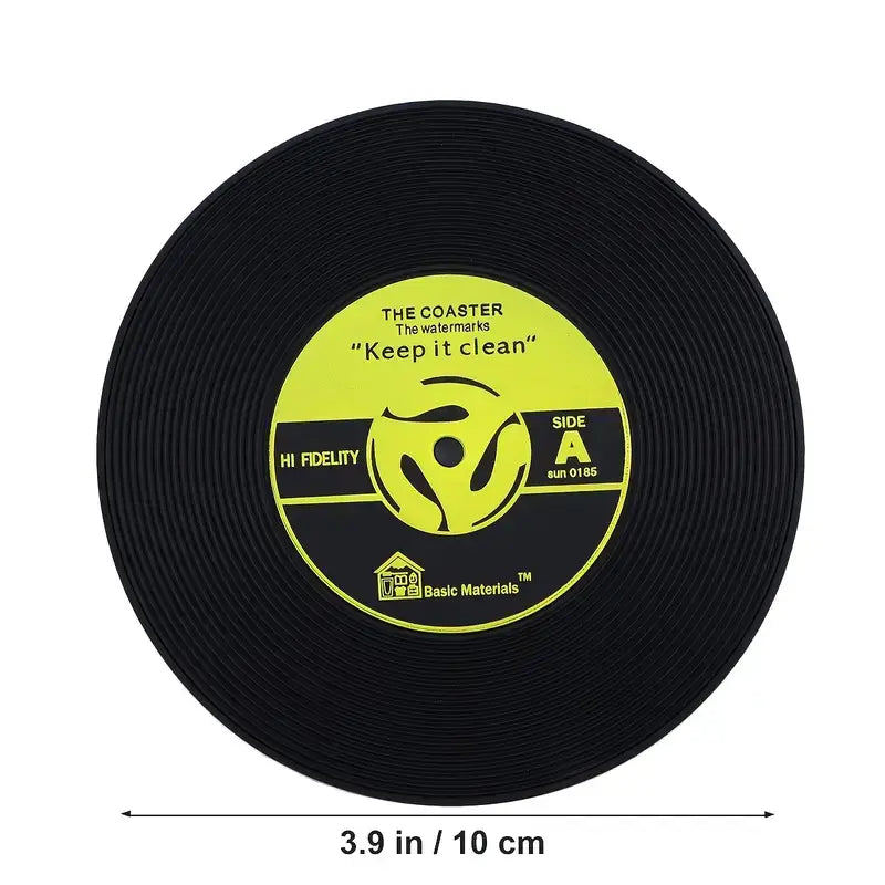 Vinyl Record styled funny Coasters, Music Lover Decor, Gift